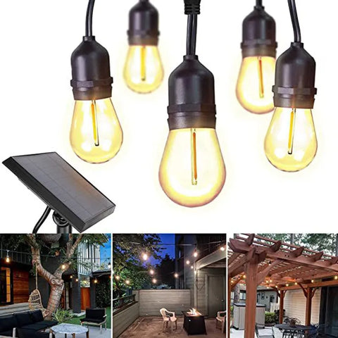 Image of Guirnaldas con panel solar