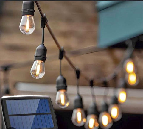 Image of Guirnaldas con panel solar